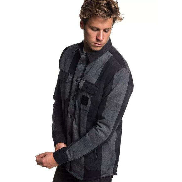 QuikSilver Men's Miho Stones SHERPA Long Sleeve Over Shirt Size M - Picture 10 of 16